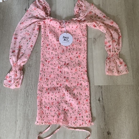PRINCESS POLLY Wildflowers Pink Floral Ruched Mini Dress NWT - Picture 13 of 14